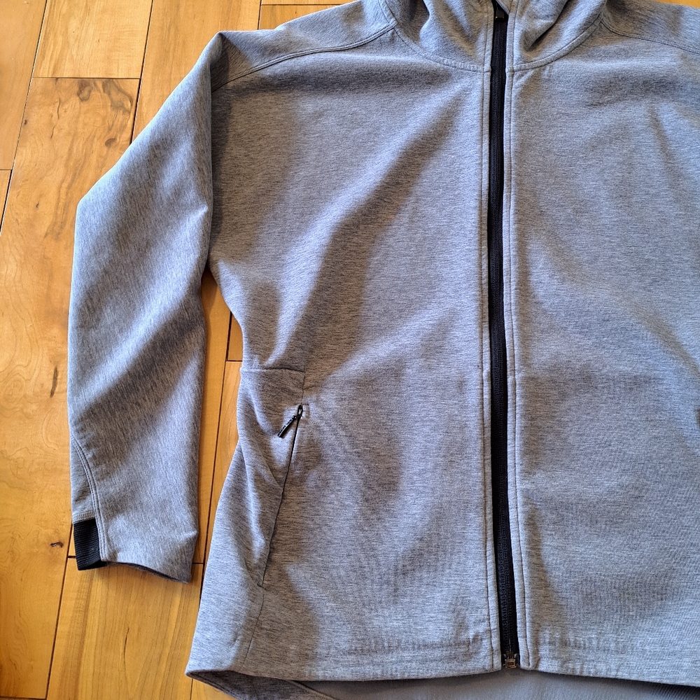 ATHLETA Athletic Full-Zip Long Sleeve CYA Yoga Hoodie Heather Gray Small - Picture 4 of 16